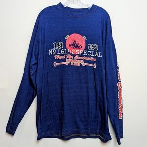 VTG PNB Nation Hard Roc Construction 90s Y2K USA Long Sleeve Shirt Large